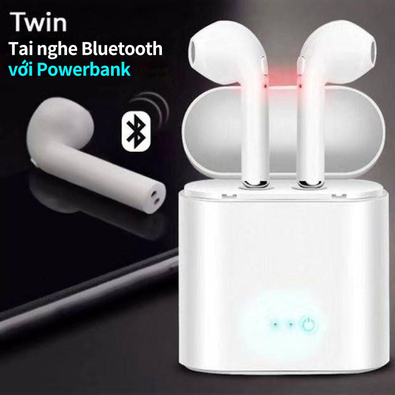 Tai nghe bluetooth I7S TWS âm thanh cực hay ( nghe 2 tai)