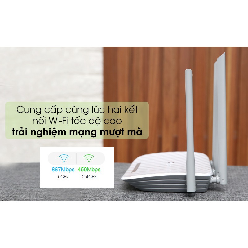 Bộ Phát Wifi TP-Link Archer C60 5 Ăng Ten Băng Tần Kép Chuẩn AC 1350Mbps - Hàng Chính Hãng