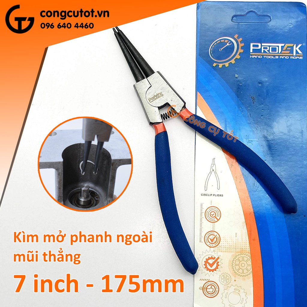 Kìm mở phanh ngoài mũi thẳng 7inch-175mm