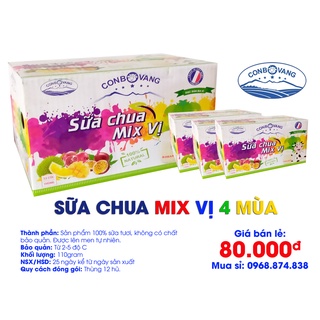 SỮA CHUA MIX VỊ 4 MÙA - CON BÒ VÀNG