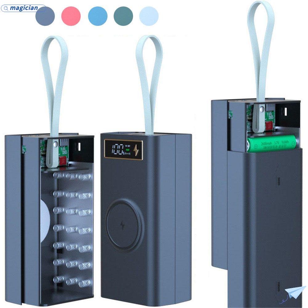 Giá Đỡ Pin Sạc Dự Phòng 21 X 18650 Hai Cổng USB Màn Hình LCD