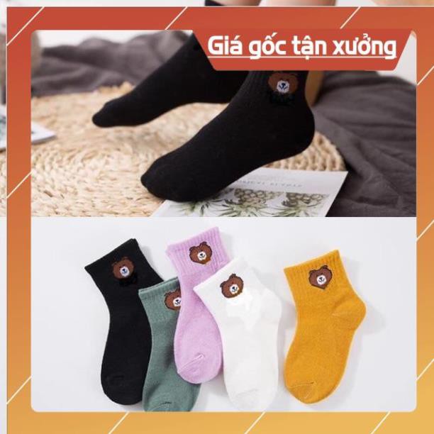 [HOT] Tất Gấu Cho Bé  Tất Trẻ Em Cổ Thấp - Tất Thu Đông Bé 1=>12 Tuổi  [Nhím Shop]