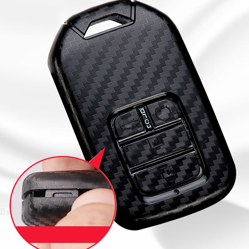 Ốp Bảo Vệ Chìa Khóa Xe Hơi Bằng Sợi Carbon Chất Lượng Cao Cho Honda All-New City/CRV/Accord/Civic 2016-2021/Jazz/HRV/CRV/BRV 2014-2021