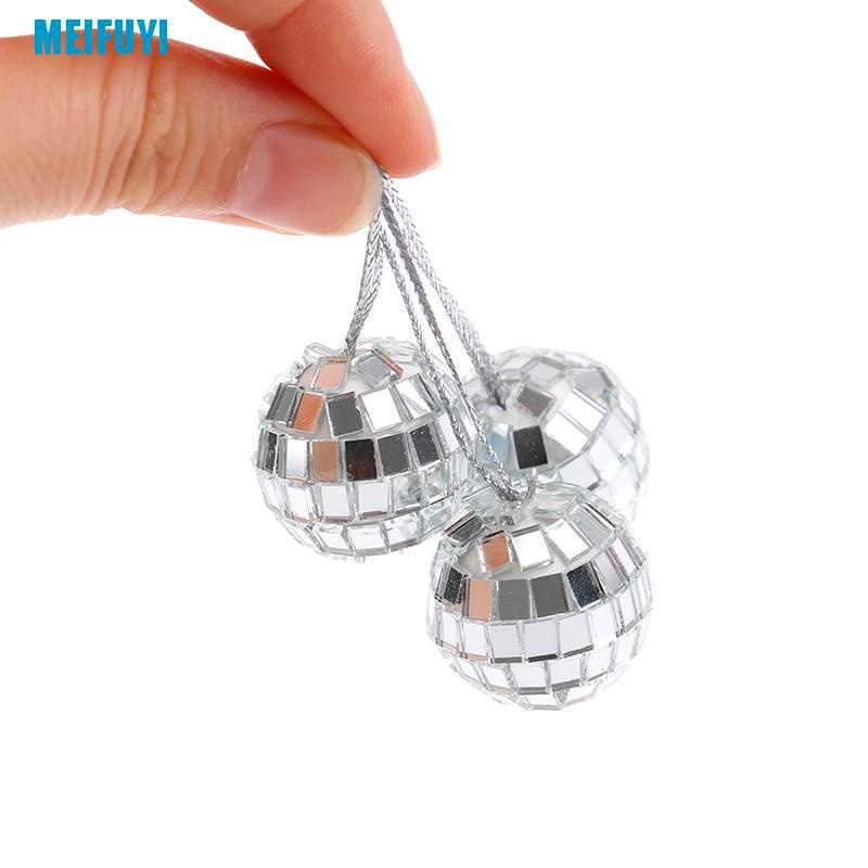 Quả cầu tròn tráng gương 2-8cm trang trí cây thông giáng sinh