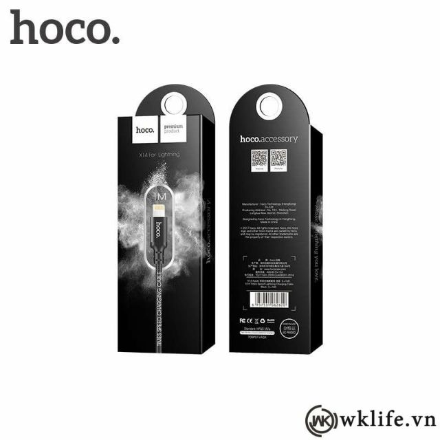 Cáp sạc HOCO X14, 1M Cho Iphone và Android