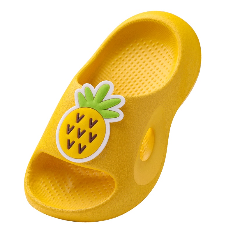 Dép Đi Trong Nhà Đế Mềm Chống Trượt Họa Tiết Trái Cây Hoạt Hình Thời Trang Mùa Hè Cho Trẻ Em