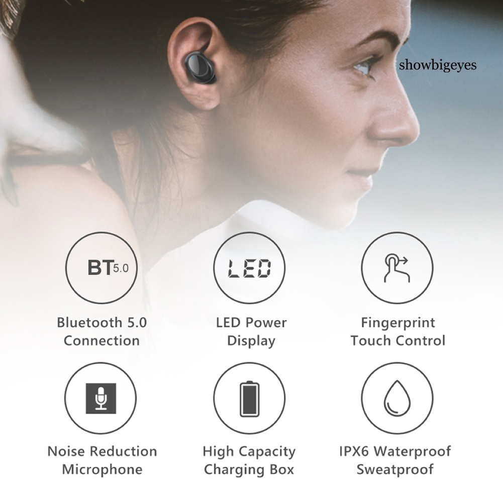 Bộ Tai Nghe Không Dây Sh-M X11 Bluetooth 5.0 8d Âm Thanh Sống Động