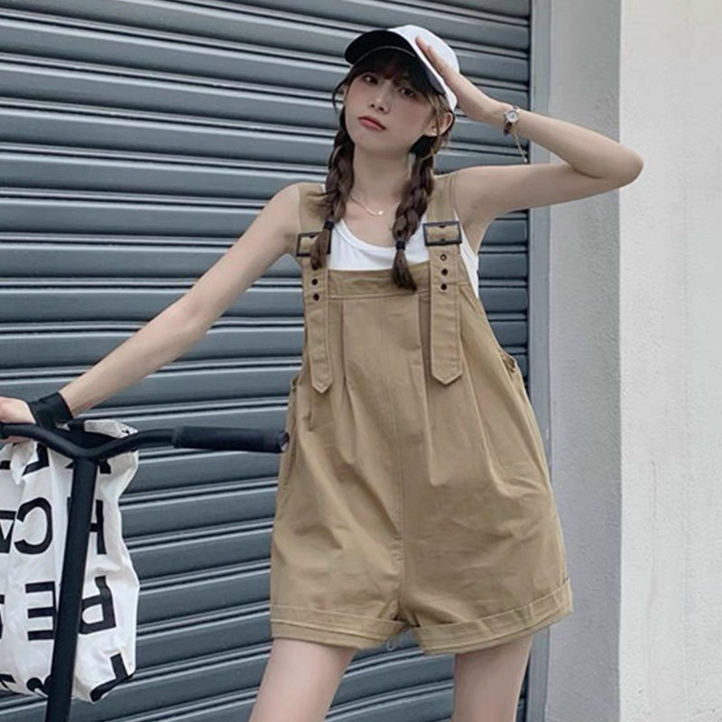 Yếm Quần KaKi 4 Màu Xếp Ly Short Ống Rộng Thời Trang Phong Cách Năng Động - 540