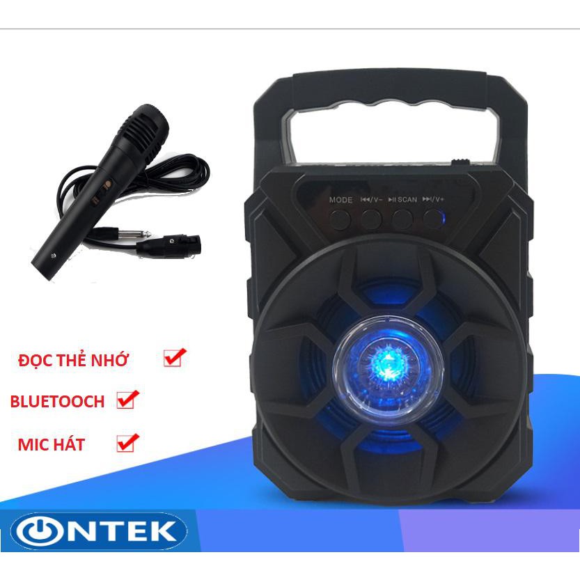 [Mã ELHACE giảm 4% đơn 300K] Loa Kéo bluetooth mini di động Kèm 2 Mic Hát karaoke Không dây Cao cấp