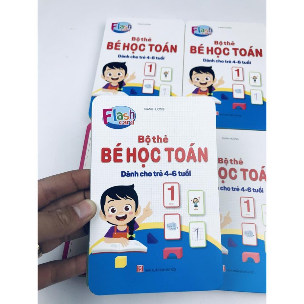 Bộ thẻ Flash card bé học toán dành cho trẻ 4-6 Tuổi_ Bộ thẻ bé học toán ( Khổ Lớn)