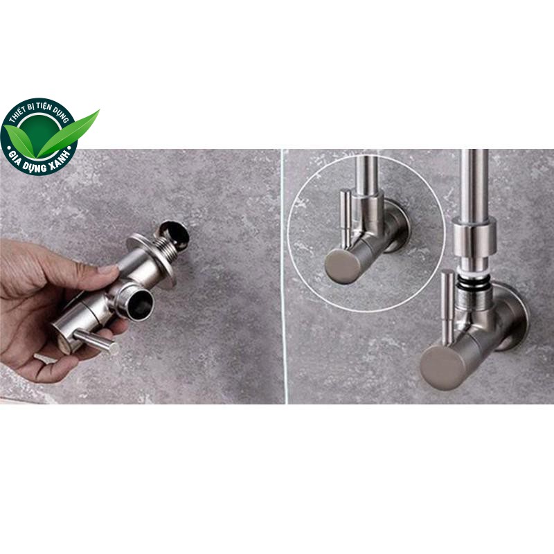 Vòi rửa bát gắn tường bằng inox 304 - tặng đầu vòi tăng áp 3 chế độ loại ngắn