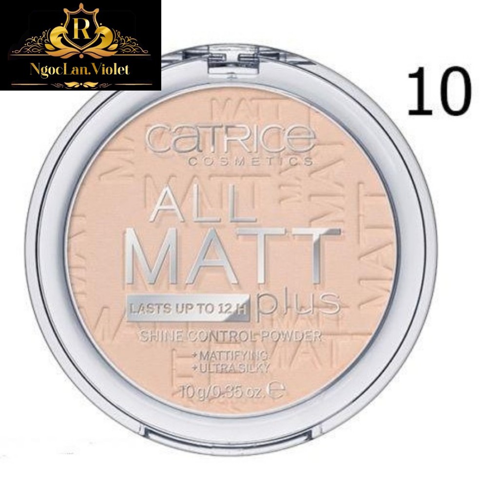 Phấn phủ kiềm dầu hoàn hảo Catrice All Matt Plus Shine Control Powder 10g #010 Trasparent