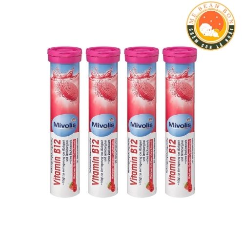 Viên Sủi hương trái cây Mivolis Vitamin B12, 20viên giúp giảm mệt mỏi, chuyển hóa năng lượng và chức năng thần kinh, Đức