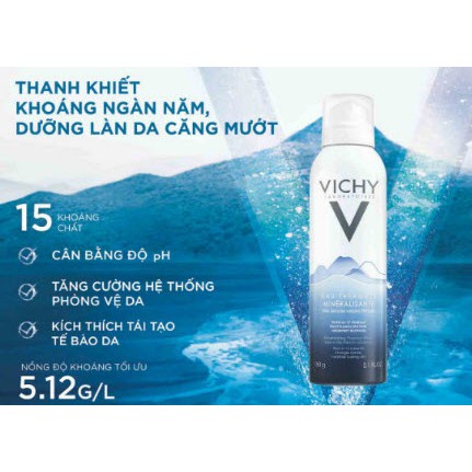 Nước khoáng dưỡng da Vichy Mineralizing Thermal Water 150ml [Chính Hãng]