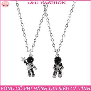 Vòng cổ , dây chuyền UNISEX Nam Nữ chất liệu kim loại hình phi hành gia hái sao và ôm sao ( có chọn mẫu ) độc đáo VC-38