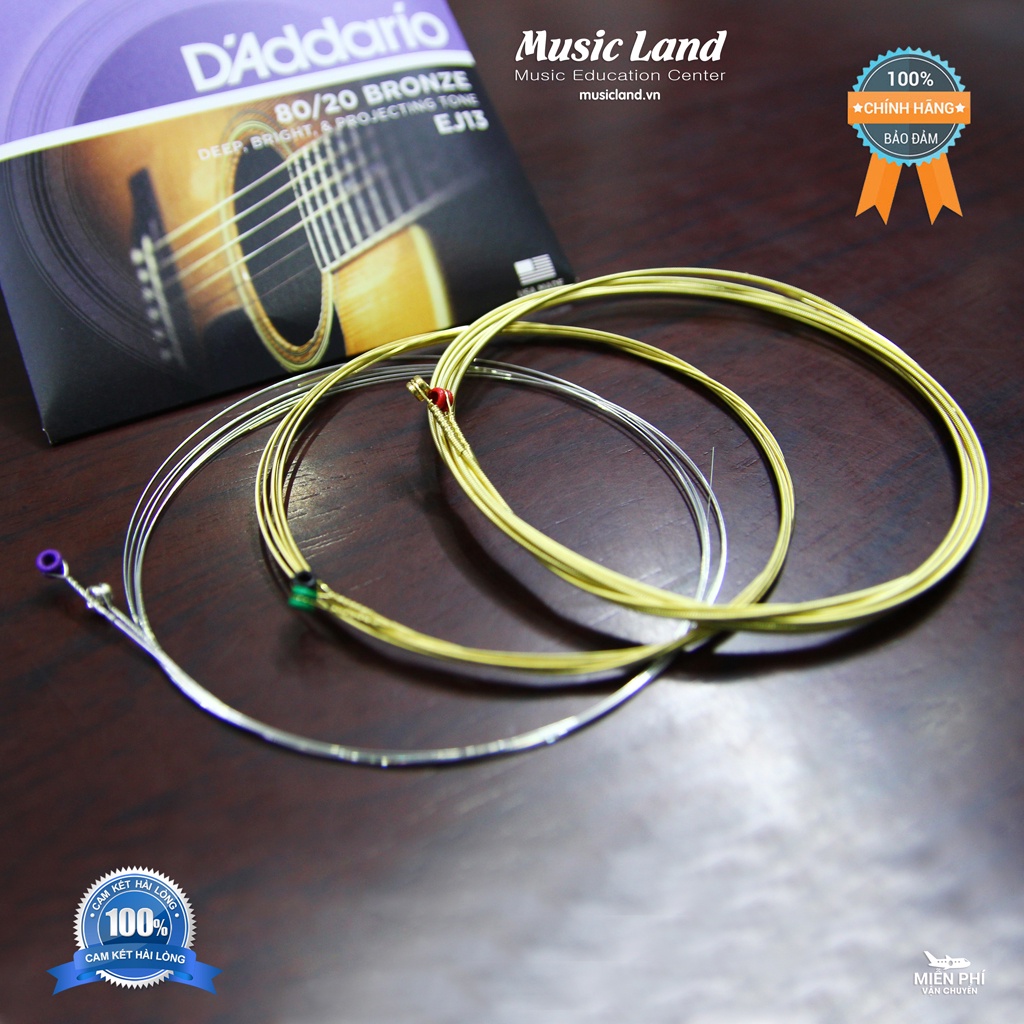 Dây Đàn Guitar Acoustic D'Addario EJ13 – Chính Hãng