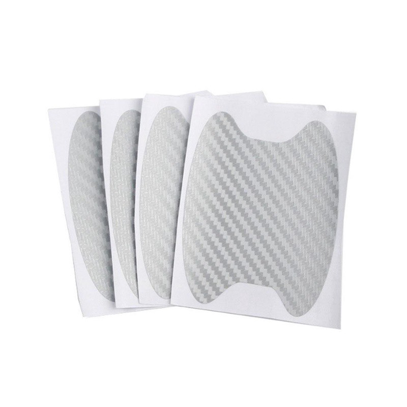 Bộ 4 Miếng Dán Sợi Carbon Chống Trầy Xước Bảo Vệ Tay Cầm Cửa Xe Hơi