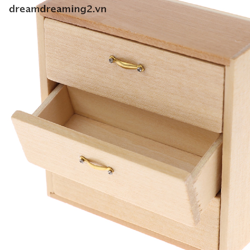 Kệ Gỗ Trang Trí Nội Thất Cho Nhà Búp Bê Tỉ Lệ 1: 12