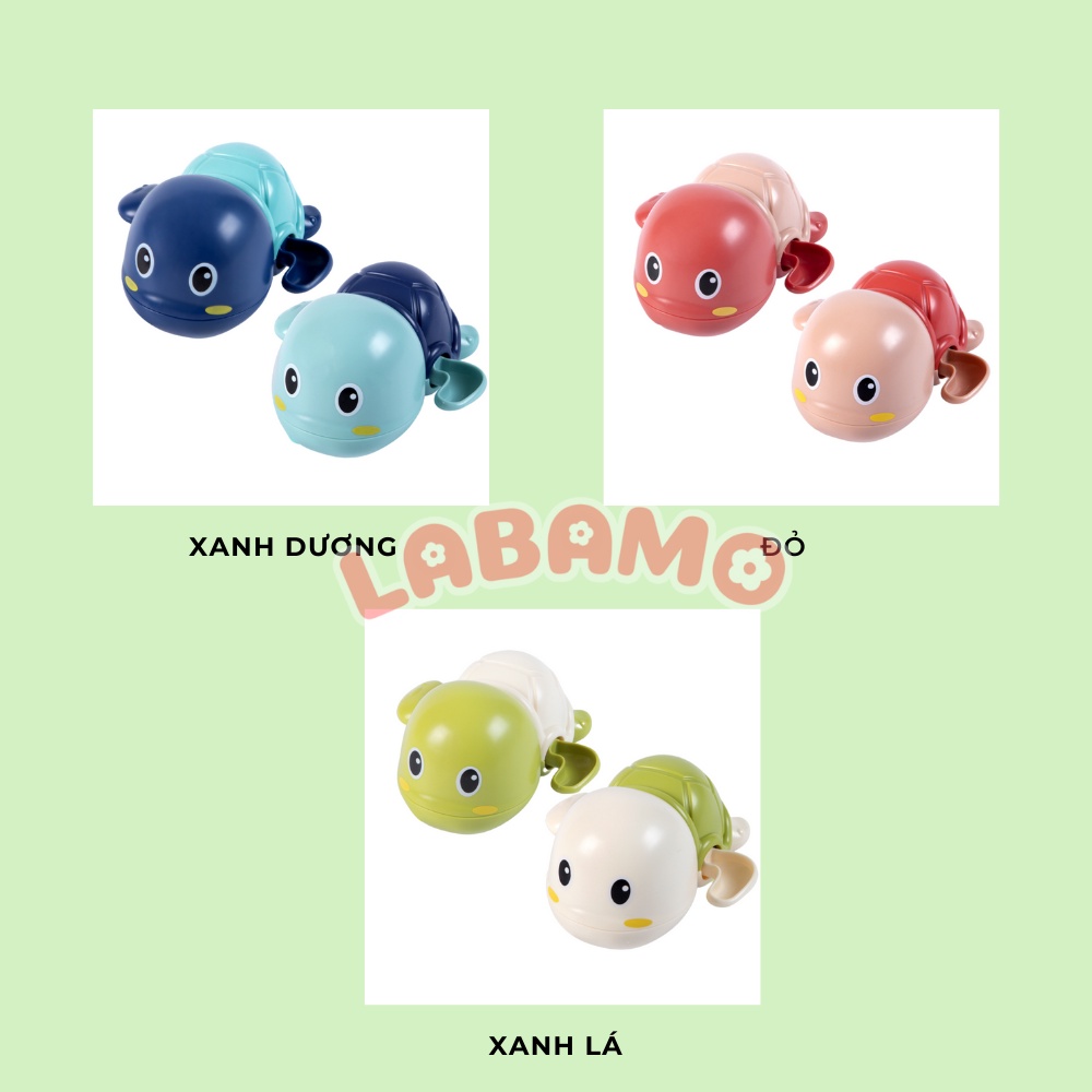 Đồ nhà tắm rùa thả bể vặn cót cho bé LABAMO DCH01