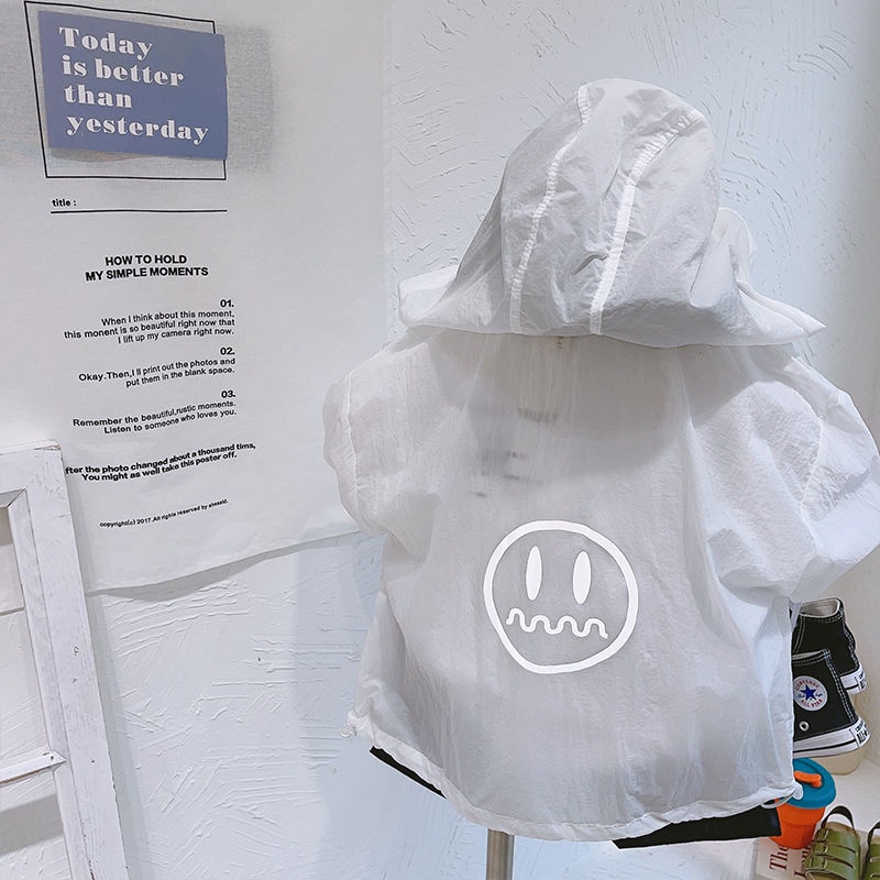 Áo Khoác Chống Nắng Vải Lụa Lạnh Mỏng Thoáng Khí Thoải Mái Chống Tia Cực Tím Dễ Phối Đồ Thời Trang Mùa Hè Cho Bé Trai