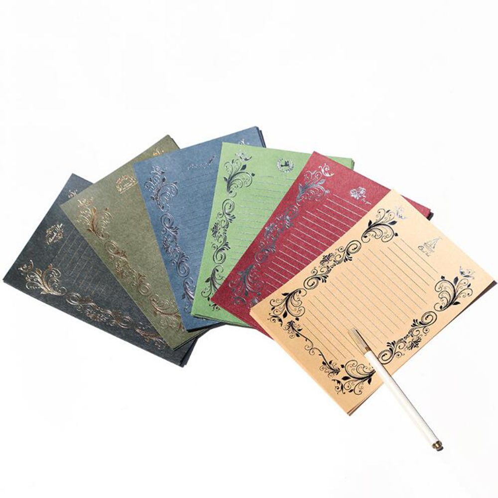 Bộ 4 tấm giấy ghi chú họa tiết chữ màu đồng phong cách vintage thanh lịch sang trọng