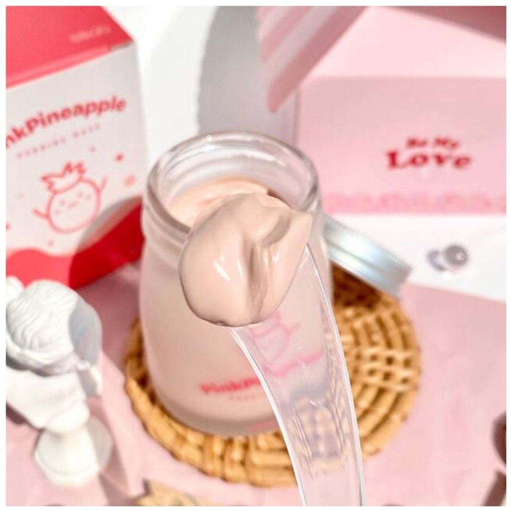 Thanh lý - t4.2024 Mặt nạ pudding dứa hồng đẩy mụn đầu đen, thải độc, làm sáng da Elilab Pinkpineapple Pudding Mask