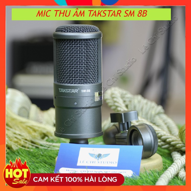 Mic thu âm TAKSTAR SM-8B ( HÀNG LOẠI 1) Micro Livestream, Mic Hát Karaoke Chuyên Nghiệp , Lọc Tạp Âm Tốt , Âm Thanh Nét