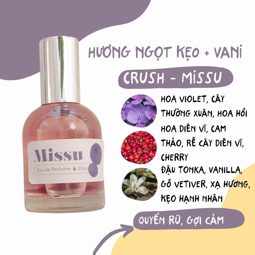 Nước Hoa  Missu Cuốn Hút Crush Phong Cách Sang Chảnh Ngọt Ngào Hương