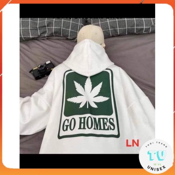 Hoodie Nam Nữ TUVYSHOP  Áo hoodie hình lá Go Home DA6