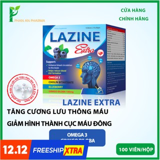 [CHÍNH HÃNG] Hoạt Huyết Dưỡng Não Lazine Extra, Tăng Cường Lưu Thông Máu Não CN12