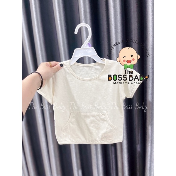 Áo phông cộc tay hè SA44  cotton basic phối túi xuất Hàn The Boss Baby
