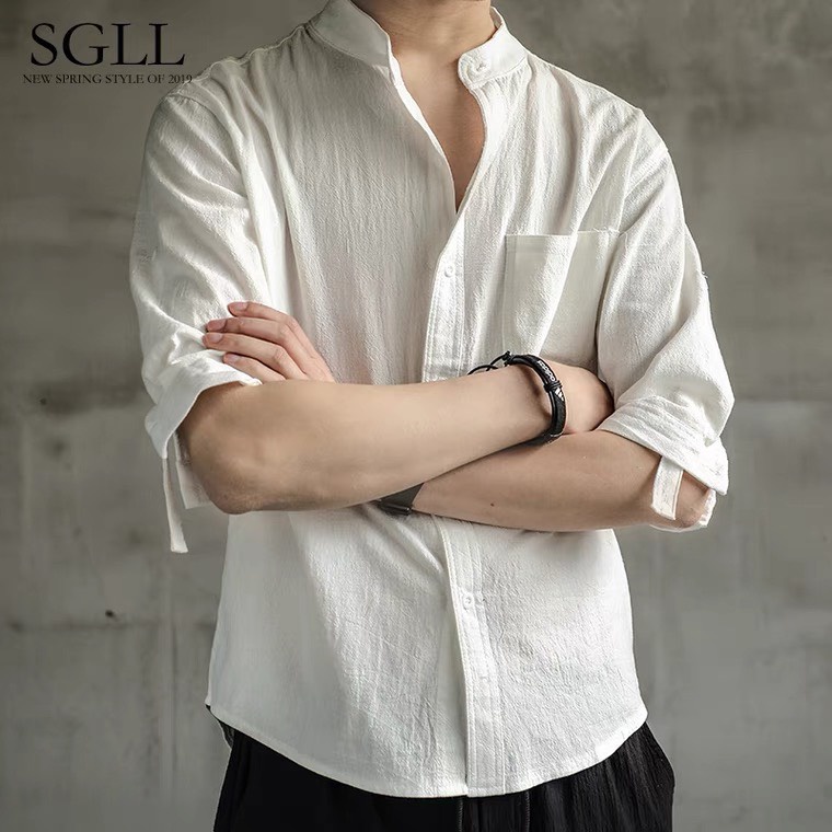 Áo sơ mi trơn unisex sắn tay là điểm nhấn nam nữ đều mặc được form rộng hàn quốc cao cấp mới nhất ĐŨI CHUN
