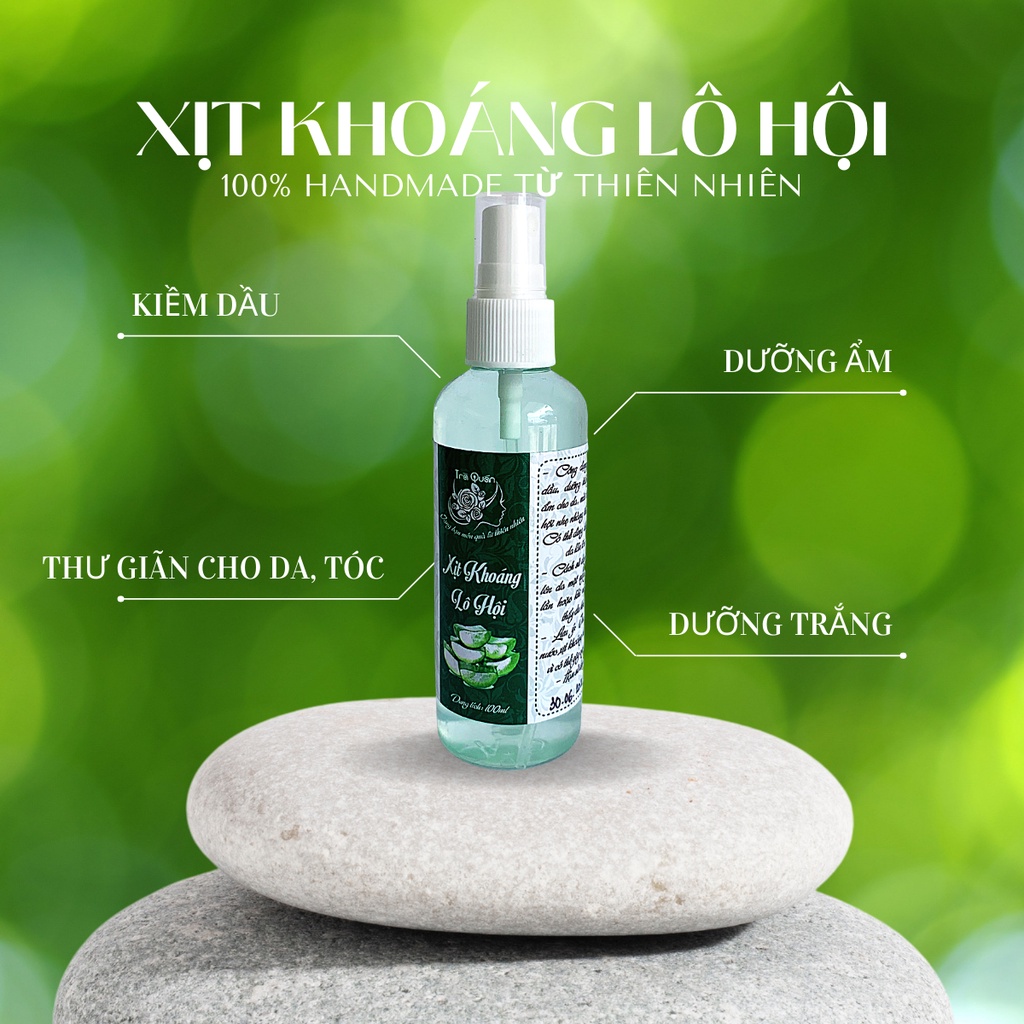 Xịt Khoáng Lô Hội (Nha Đam) Dưỡng Da Cấp Ẩm Mịn Màng Làm Dịu Da Dưỡng Trắng Nhẹ Nhàng An Toàn Trà Quán 100ml