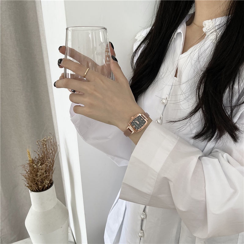 Winner Đồng Hồ Đeo Tay Mặt Vuông Đơn Giản Nhẹ Chống Nước Thời Trang Cao Cấp Đẹp Mắt Dành Cho Nữ Sinh