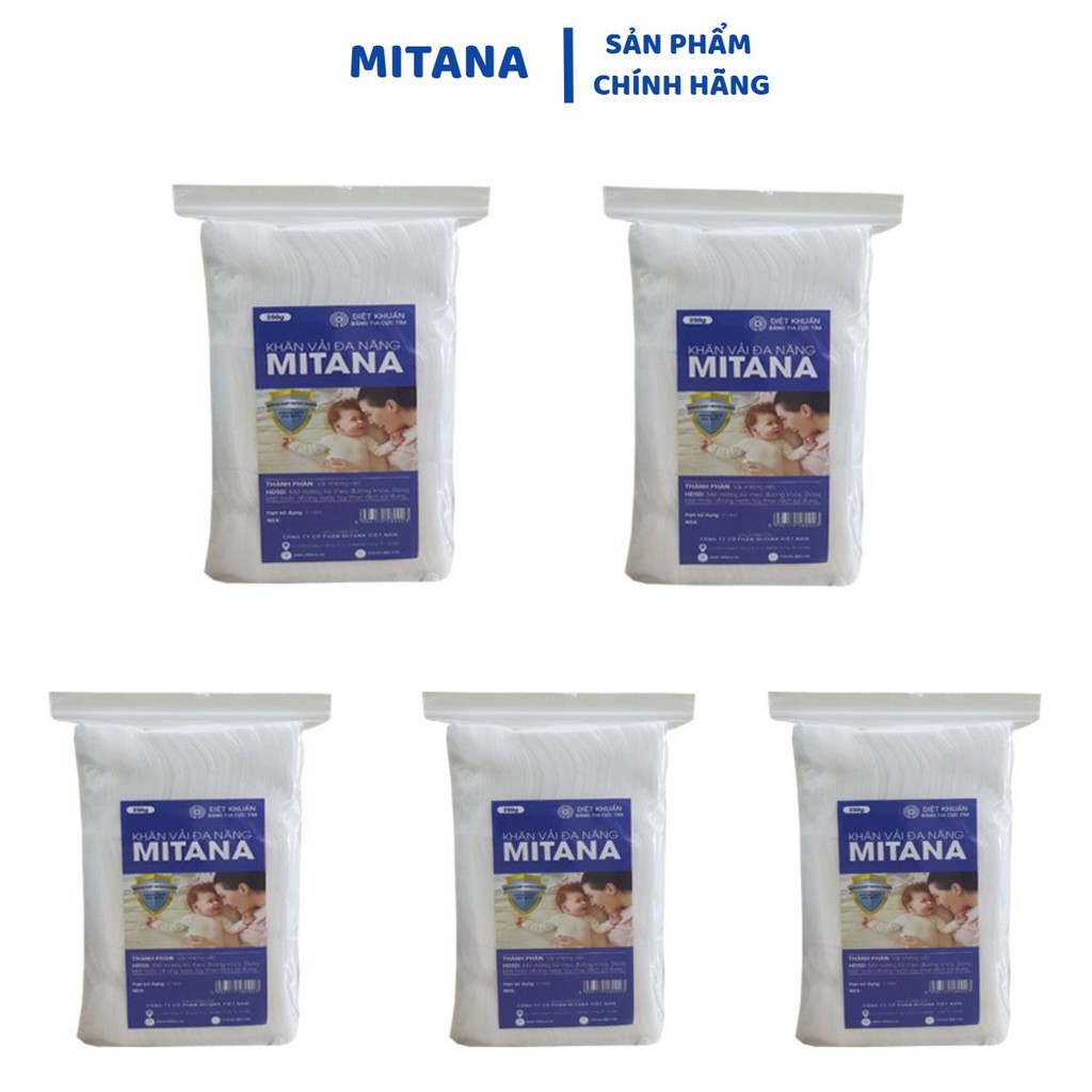 Khăn Khô Đa Năng Cho Bé MITANA 250g ( COMBO 5 GÓI)