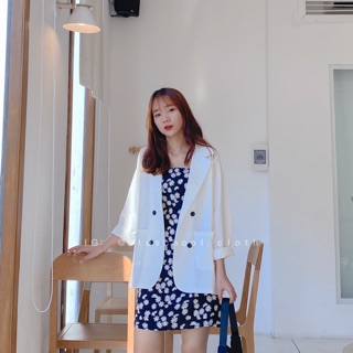 BLAZER TRẮNG 4 CÚC (ảnh thật/sẵn)
