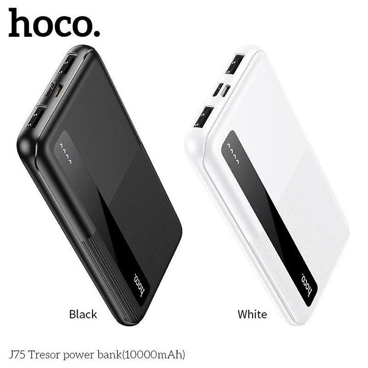 Pin sạc dự phòng Hoco J75 10.000mAh Sạc Nhanh 2 cổng USB 5V-2A - Màn LED hiển thị pin