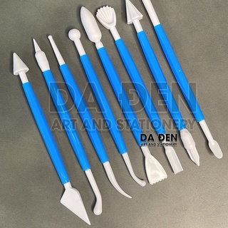 [DA ĐEN] Bộ Dụng Cụ Tạo Hình Đất Sét 8 Món