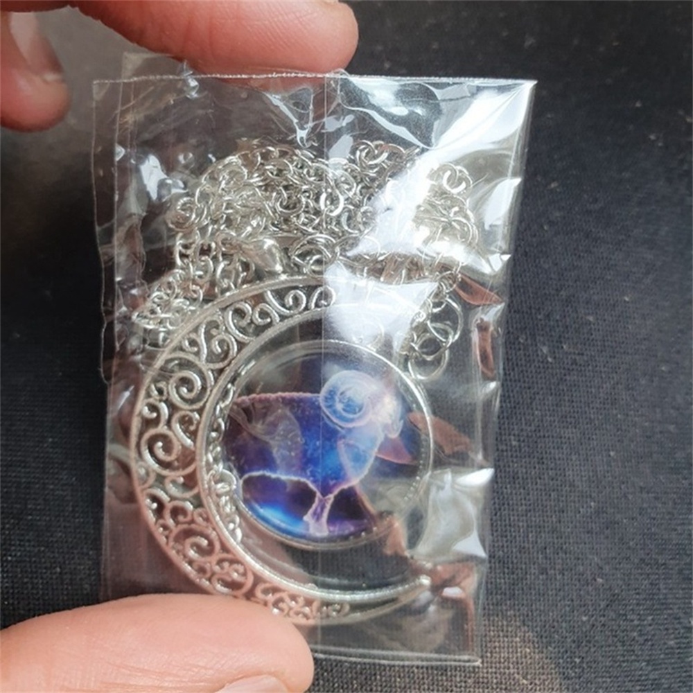Vòng cổ Mặt Hình 12 Cung Hoàng Đạo Mặt Trăng Lưỡi Liềm Thủy Tinh Cabochon Sáng Tạo