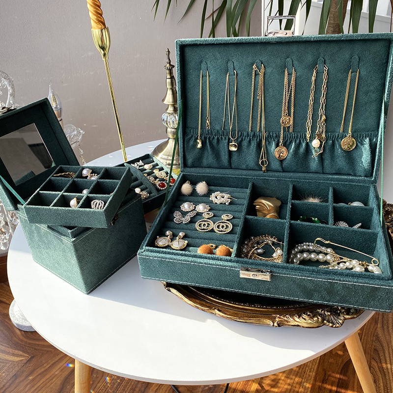 Hộp trang sức cao cấp flannel lớn và nhỏ_M1016