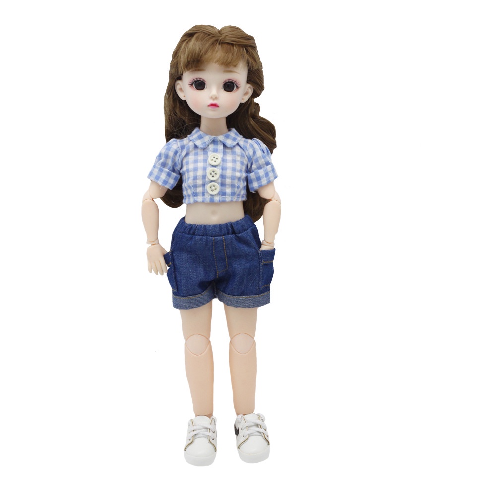Quần short denim Thời Trang Cho Búp Bê Tỉ Lệ 1 / 6 30cm