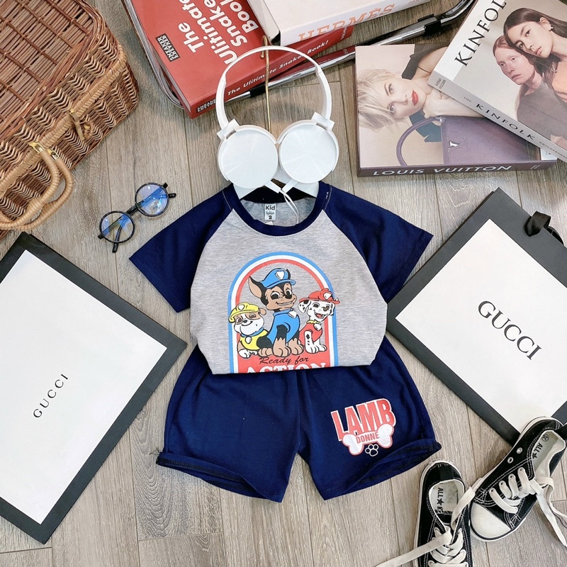 [SET BÉ TRAI] Bộ cún LAMB 2 màu cho bé trai