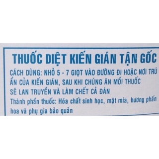 Thuốc diệt kiến gián tận gốc.