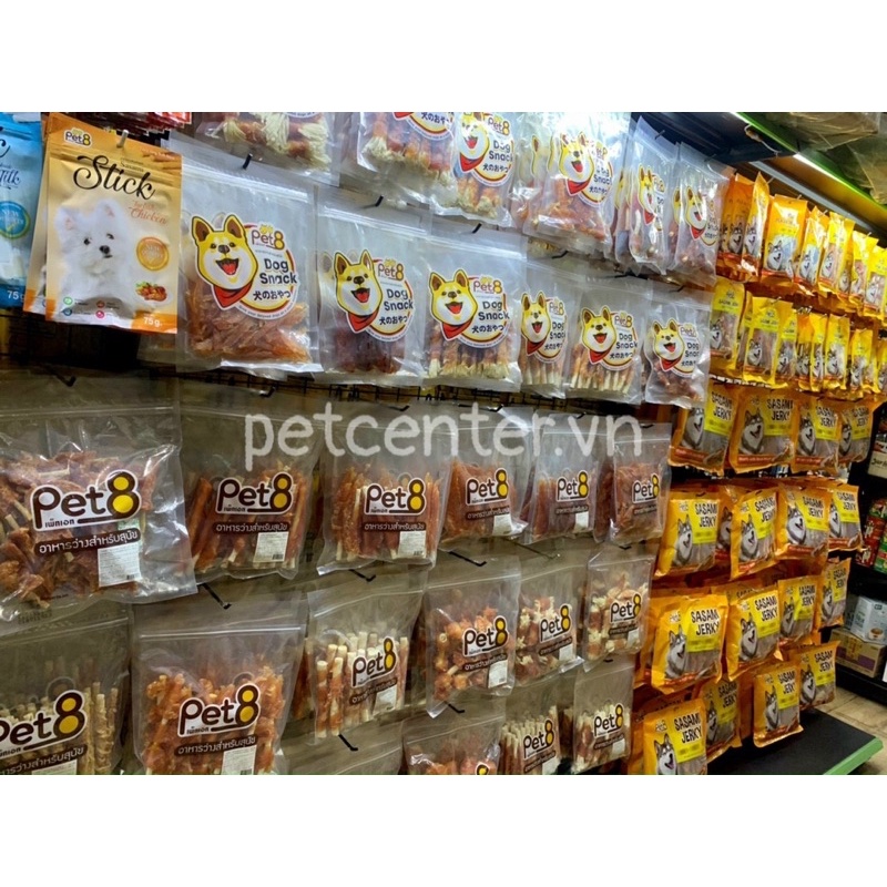 🇹🇭 Gà Sấy PET8 Cho Chó Nhiều Mẫu Dog Snack Dog Treats 150g- 165g