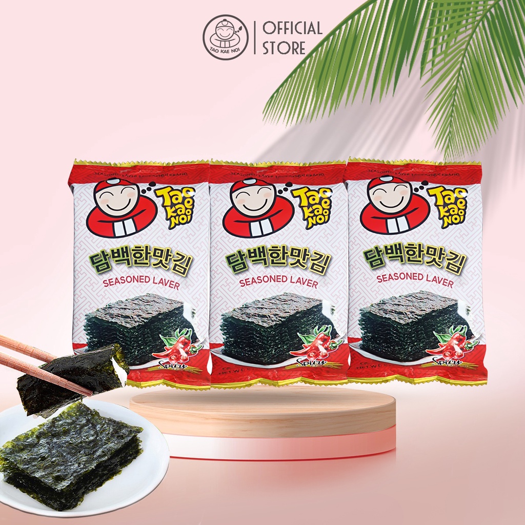 Snack Rong Biển Cuộn Cơm Cho Bé - Vị Cay Nhẹ - Lốc 3 Gói