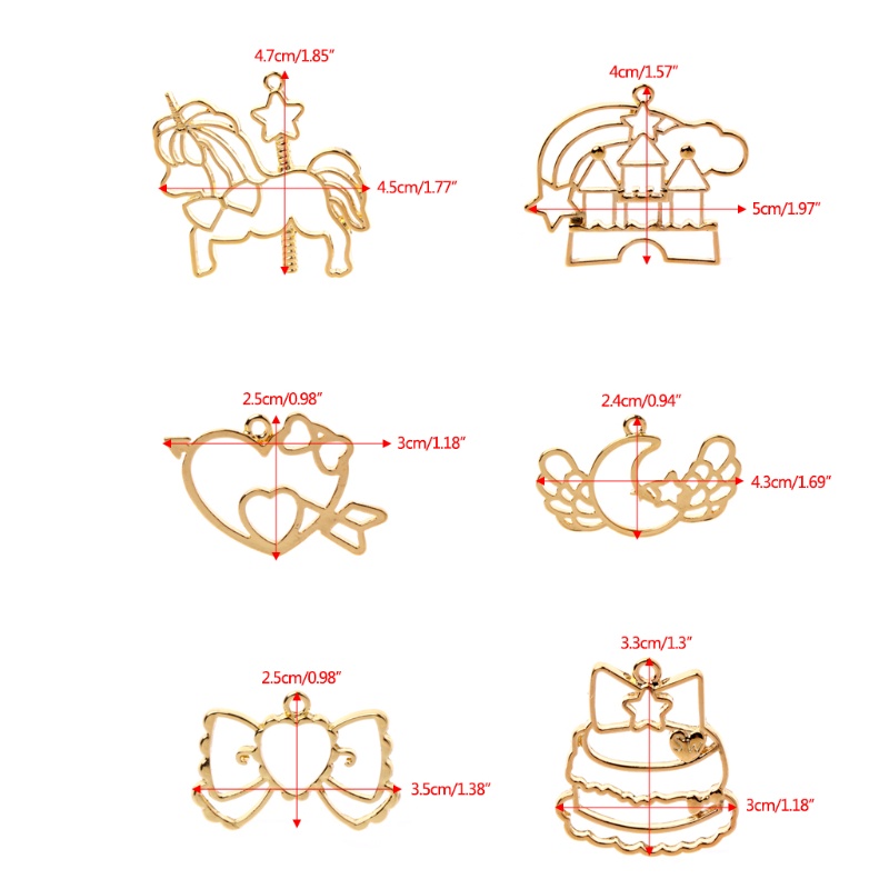 Sa Mặt Dây Chuyền 12 Kiểu Khung Kim Loại Làm Trang Sức Thủ Công