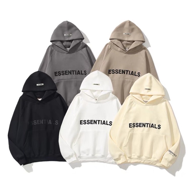 Áo Khoác Hoodie ( kèm video thật) Nỉ Có Mũ Form Rộng ESSENTIALS Nhiều Màu Unisex Nam Nữ Ulzzang | BigBuy360 - bigbuy360.vn