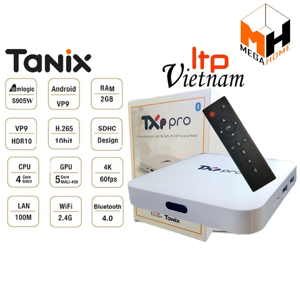 Android tv box TXP PRO 2021 hỗ trợ giọng nói - Tv box xem truyền hình miễn phí - ram 2G, rom 16G