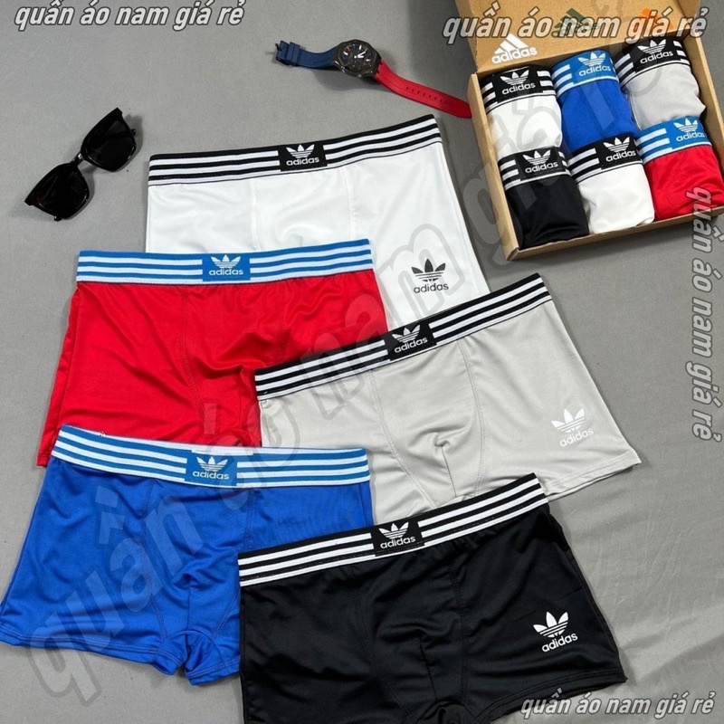 Quần sịp đùi ADS chất vải thun lạnh,thoáng mát,thấm hút mồ hôi tốt,co giãn 4 chiều,ko nhăn,ko xù,giặt máy ok