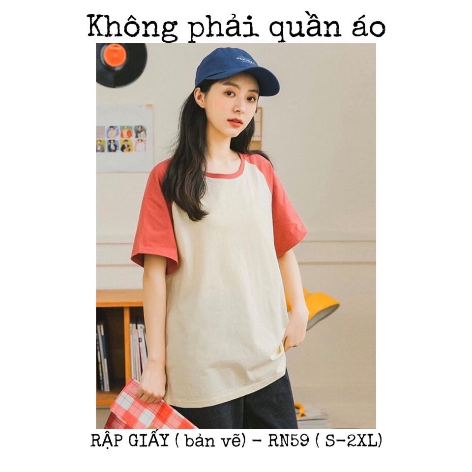 RN59_Rập giấy may áo raglan nữ form rộng